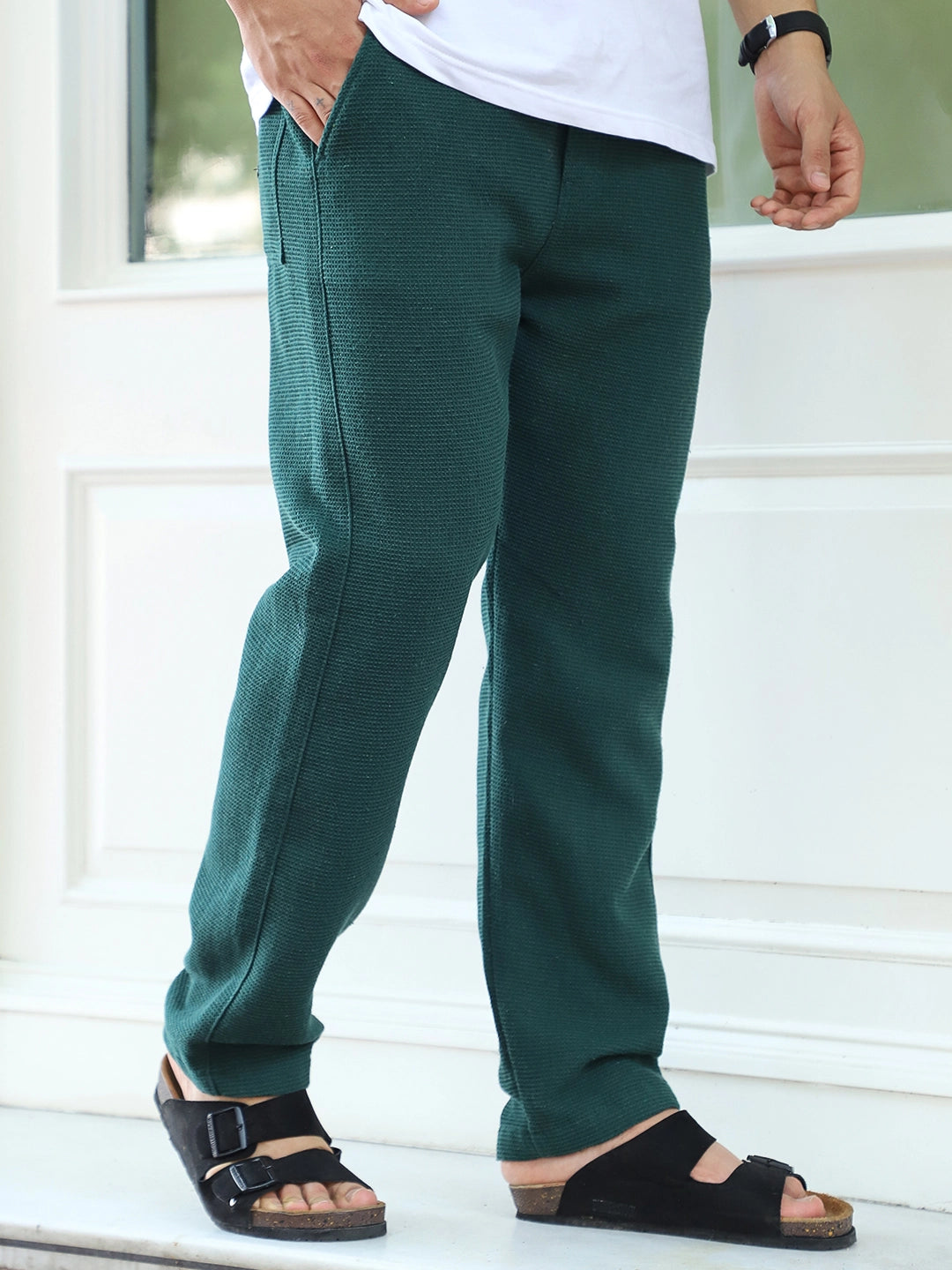Shorefit Dark Green Texture Trouser