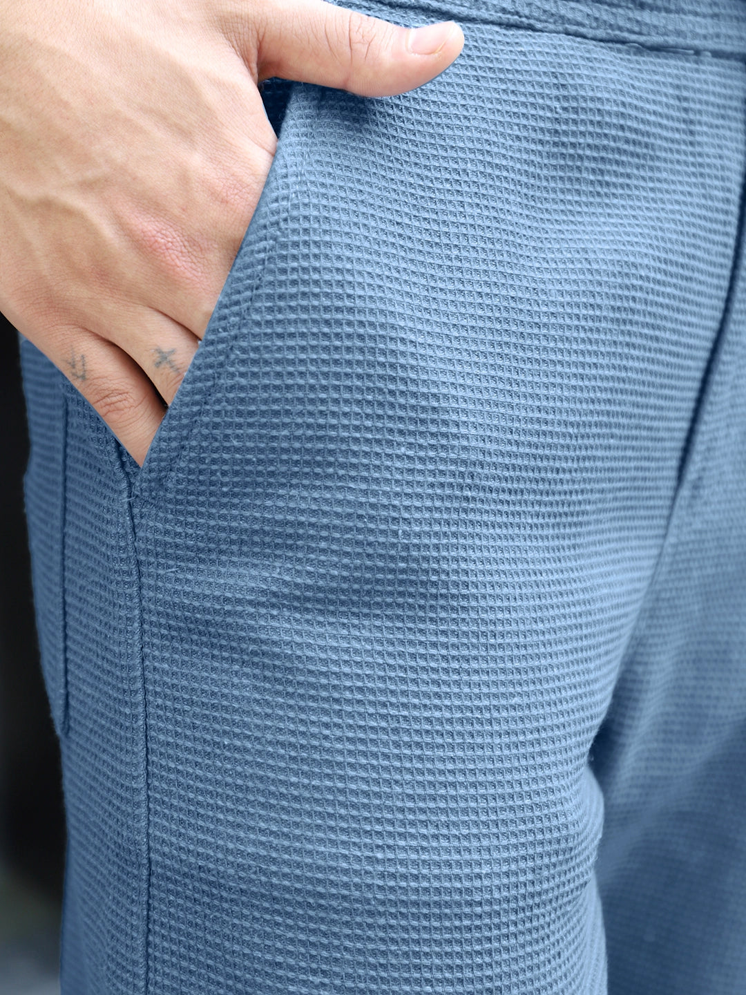 Shorefit Spruce Blue Texture Trouser