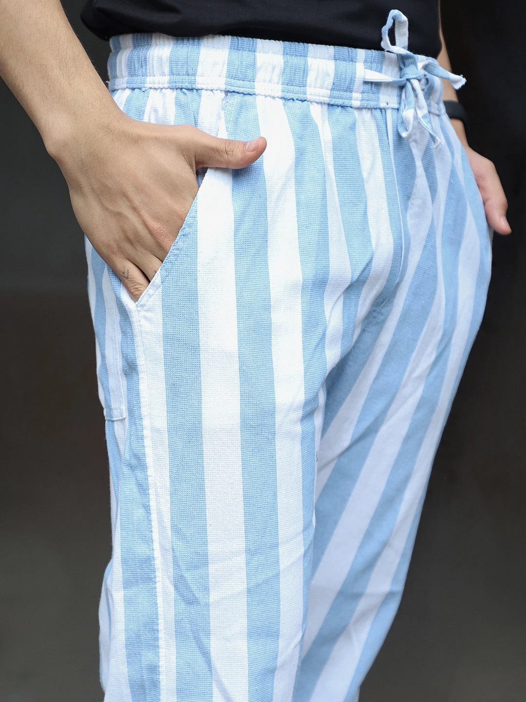 Lunvra Sky Blue Stripe Trouser