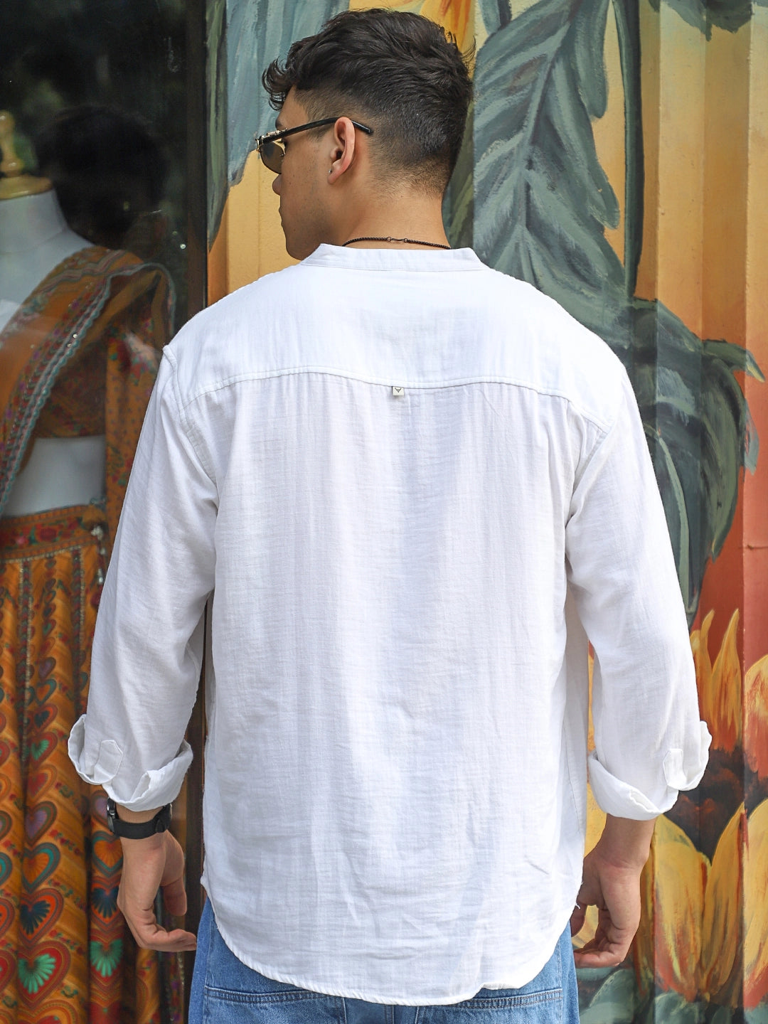 Fusion Drift White Kurta