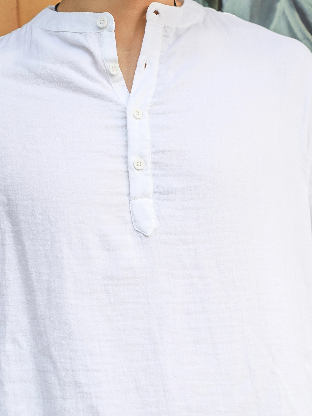 Fusion Drift White Kurta