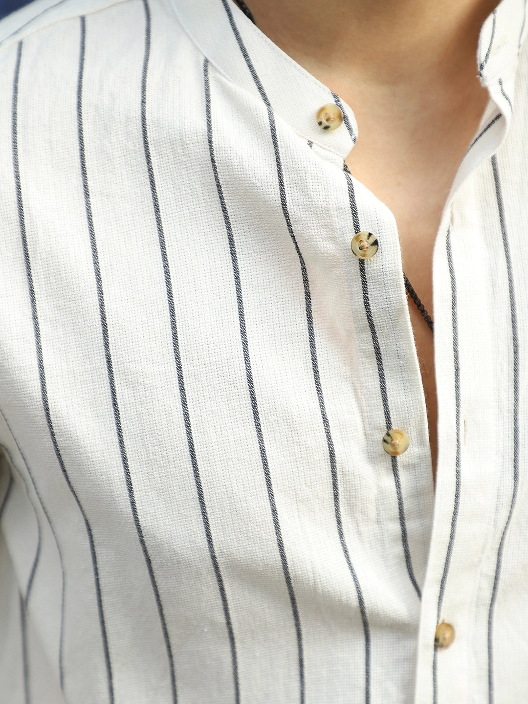 Verdant White Stripe Full Sleeve Shirt