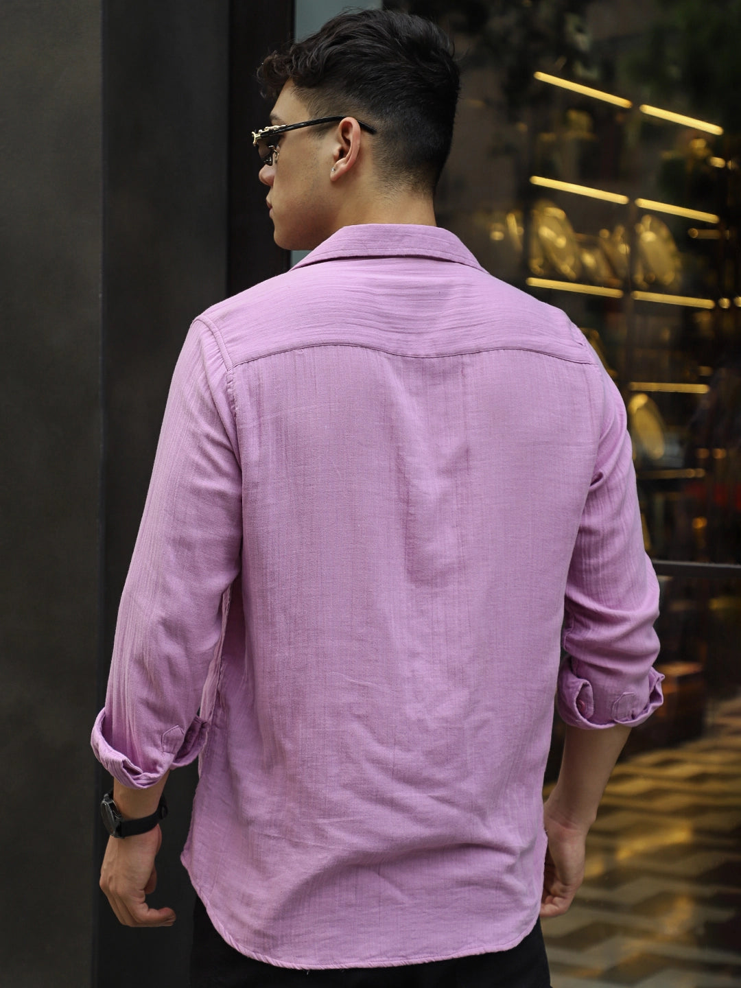 Vero Vibe Lucas Double Clothe Lavender Shirt