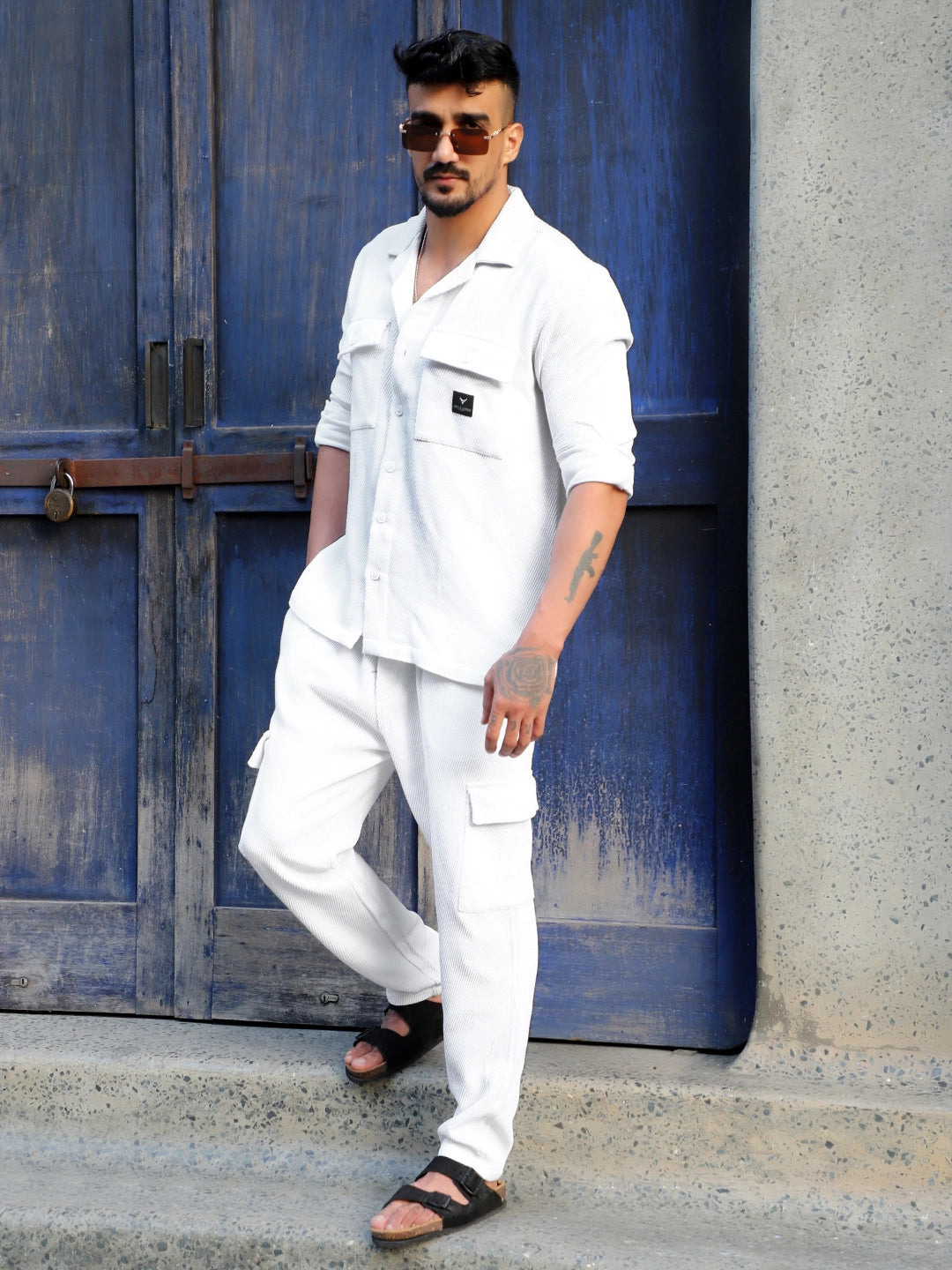 Vanta White Cotrise Co Ord Set