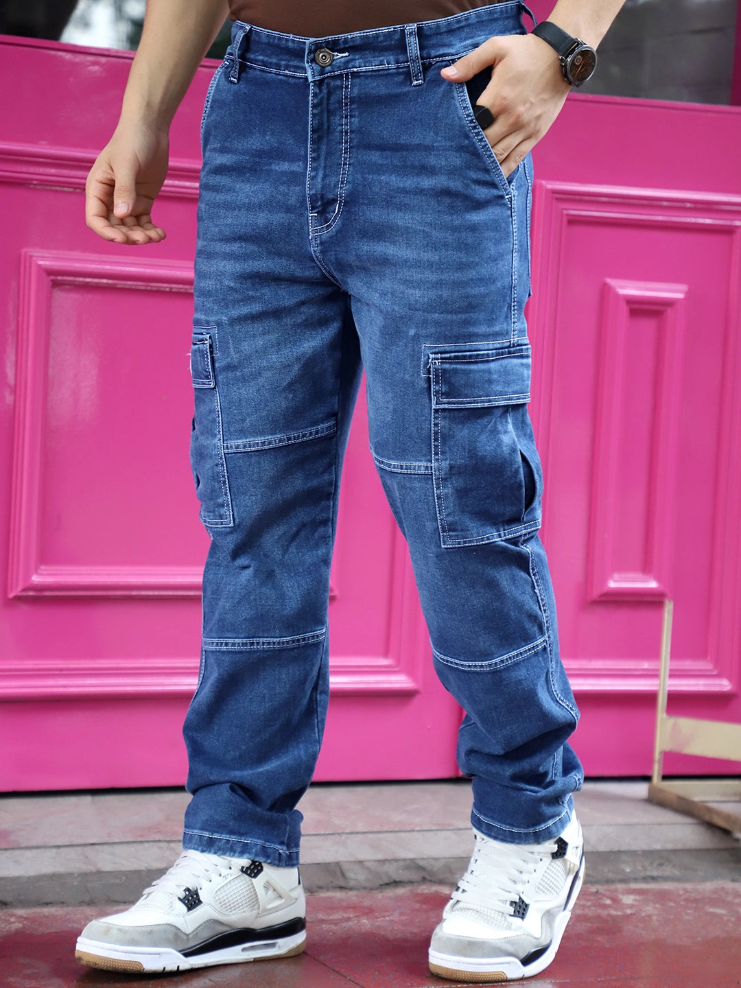 Twilight Fade Trypan Blue Denim Cargo