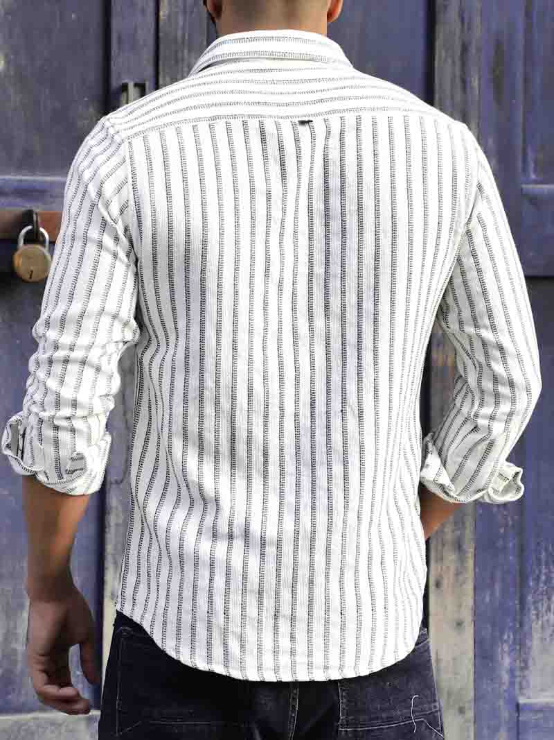 Wildcard White Stripe Full Sleeve Shirt