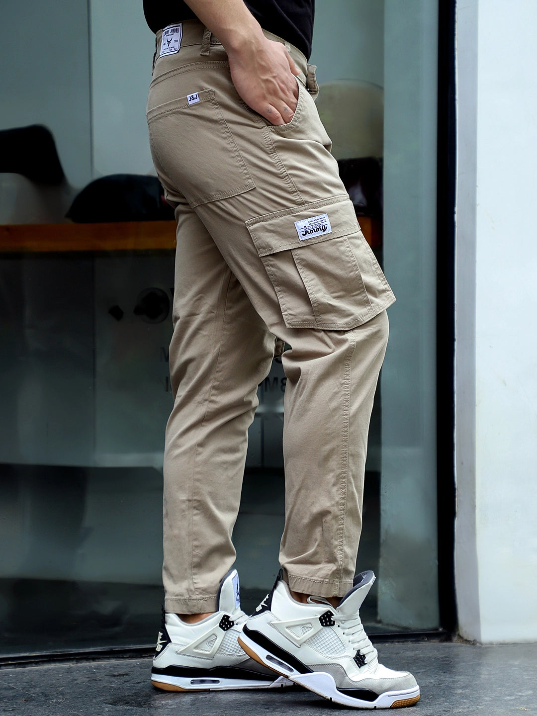 Sandroot Beige Cotton Cargo