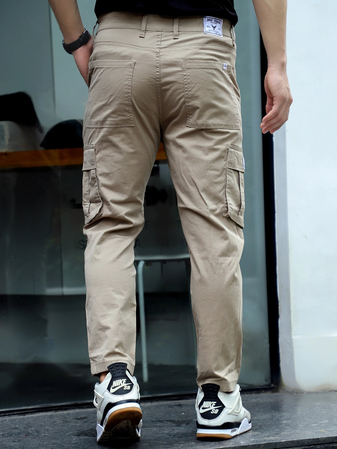 Sandroot Beige Cotton Cargo