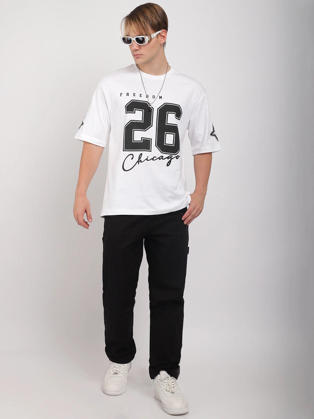 Naughty Rogue White Oversized T-Shirt