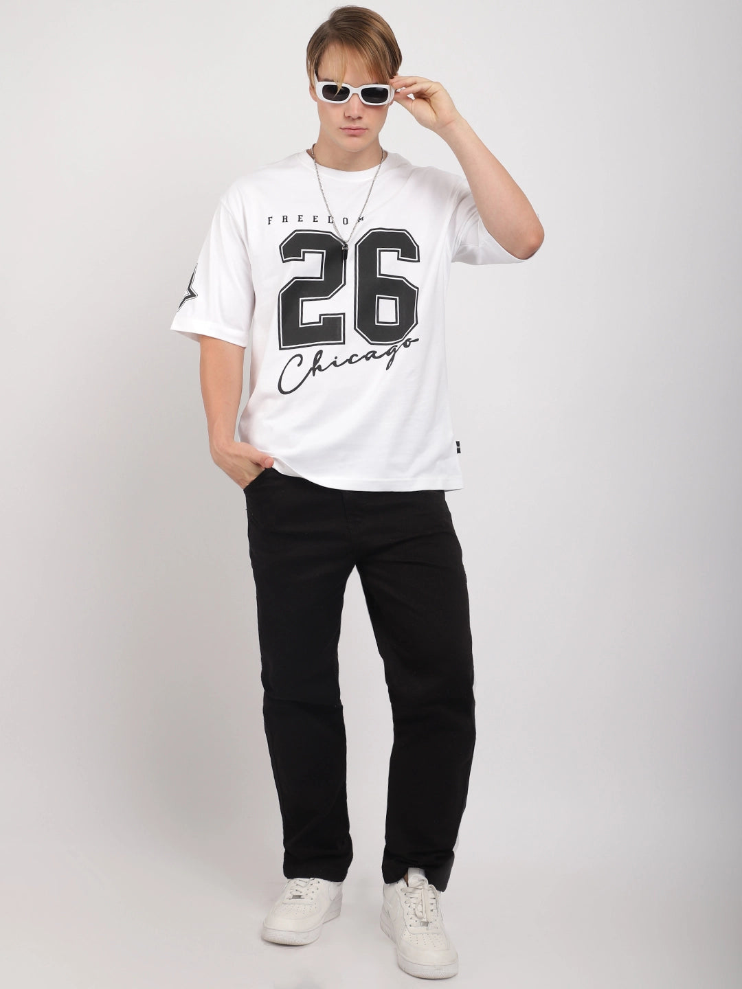 Naughty Rogue White Oversized T-Shirt