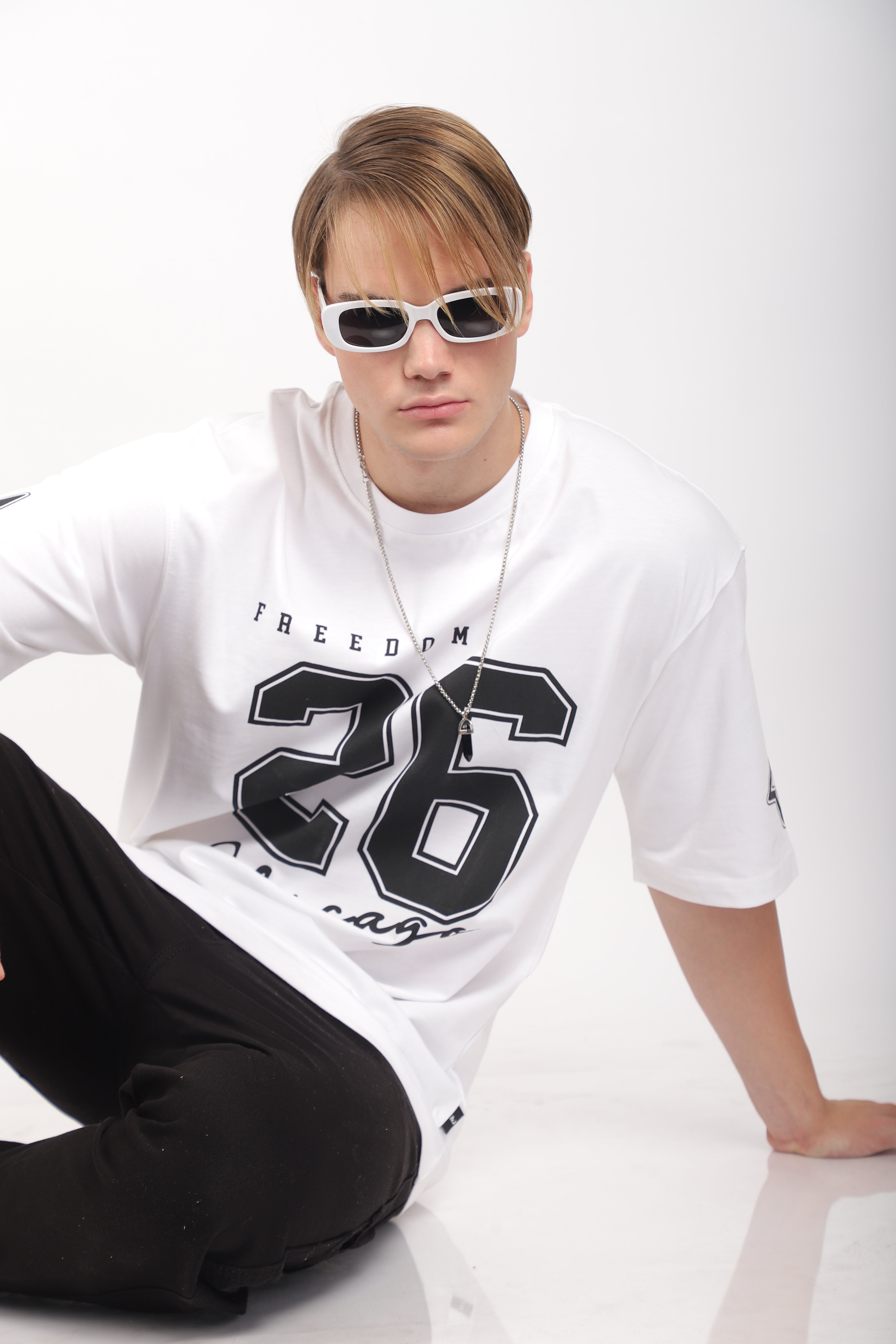 Naughty Rogue White Oversized T-Shirt