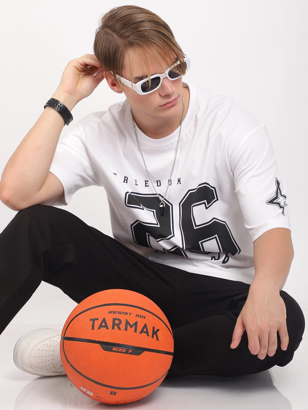 Naughty Rogue White Oversized T-Shirt