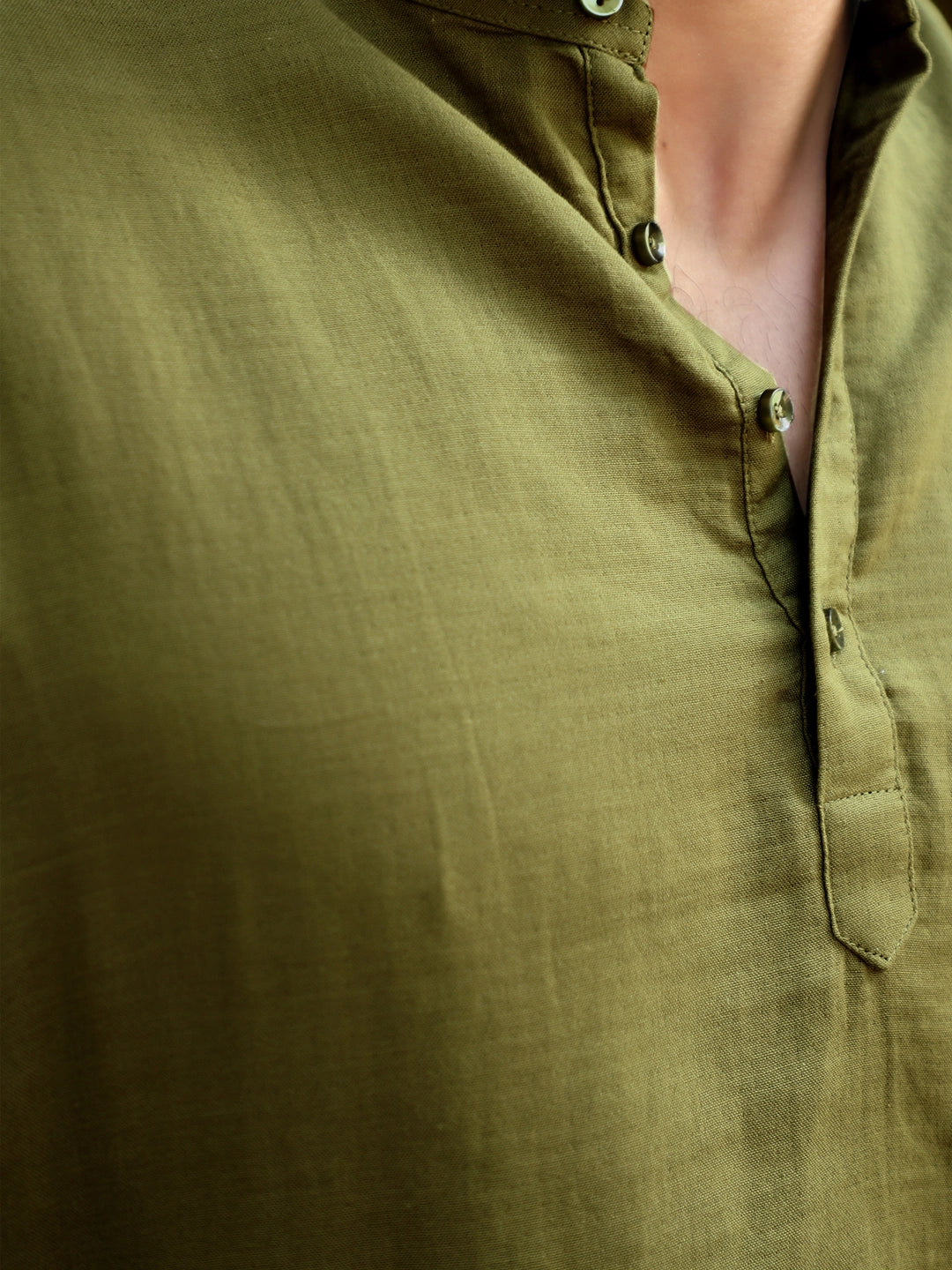 Fusion Drift Avocado Green Kurta