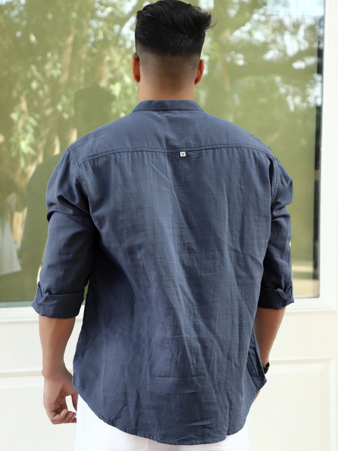 Fusion Drift Ocean Blue Kurta