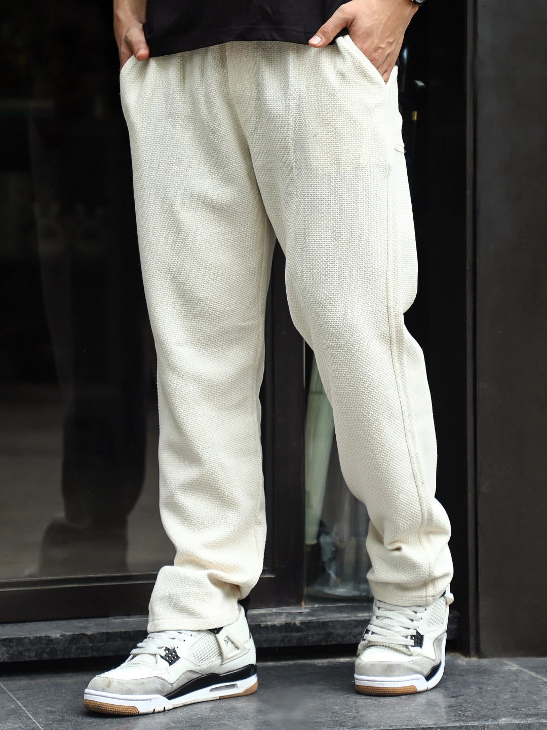 Shorefit Off White Texture Trouser