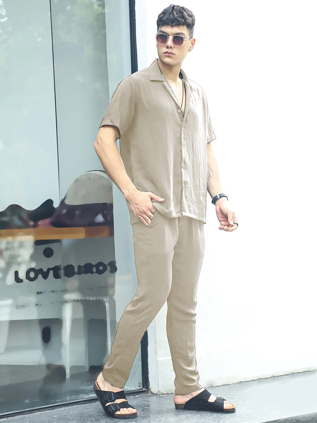 Linen Atlantis Beige Co Ord Set