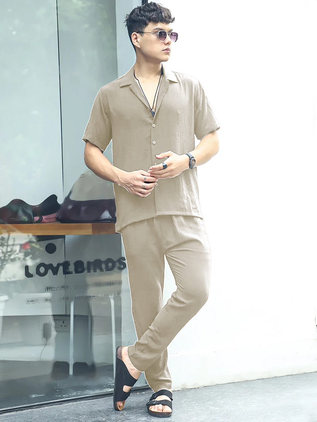 Linen Atlantis Beige Co Ord Set