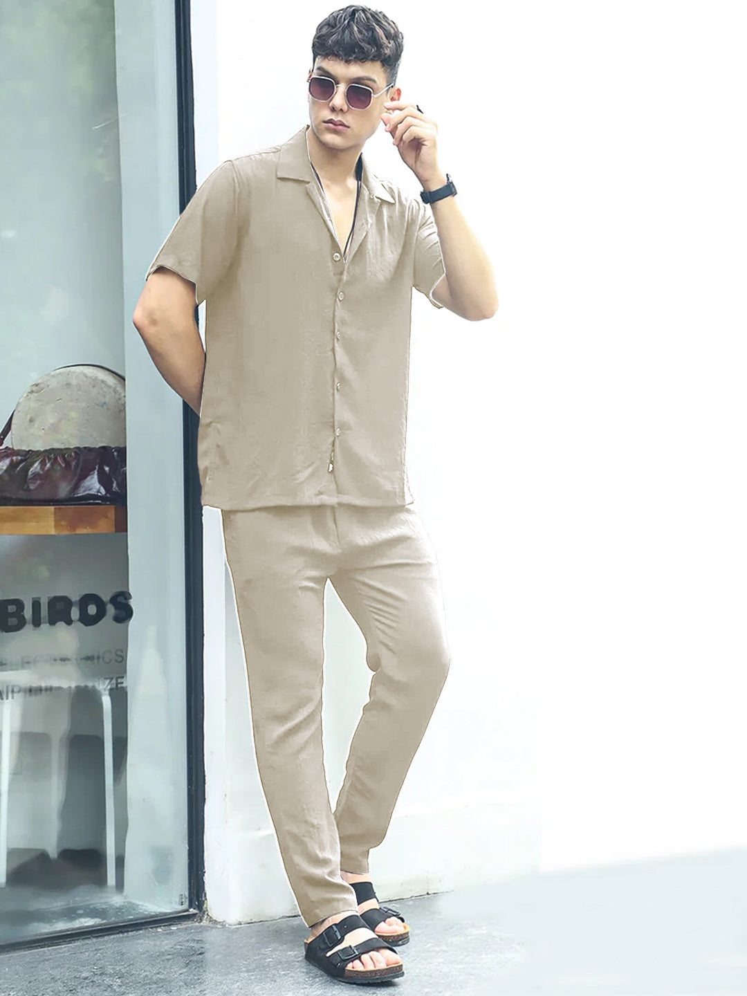 Linen Atlantis Beige Co Ord Set