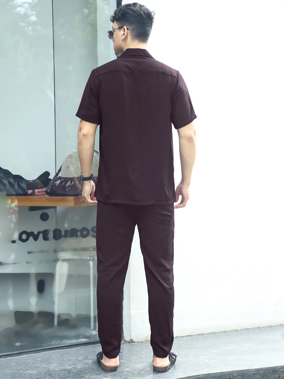 Linen Atlantis Dark Purple Co Ord Set