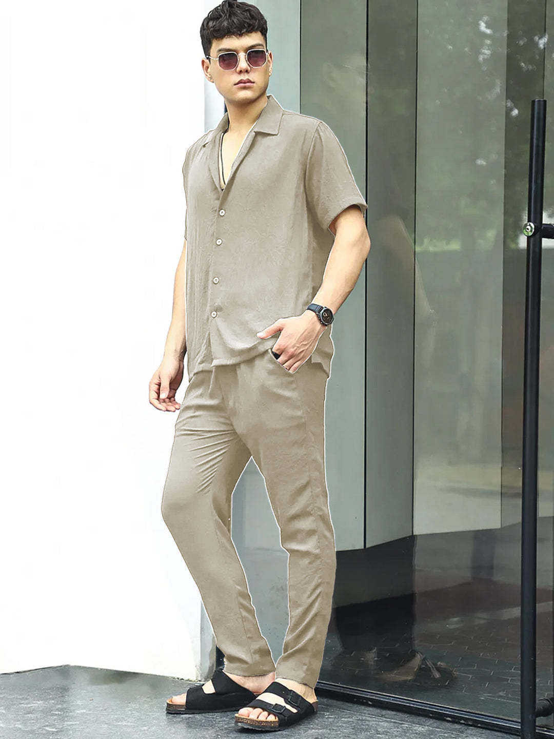 Linen Atlantis Beige Co Ord Set