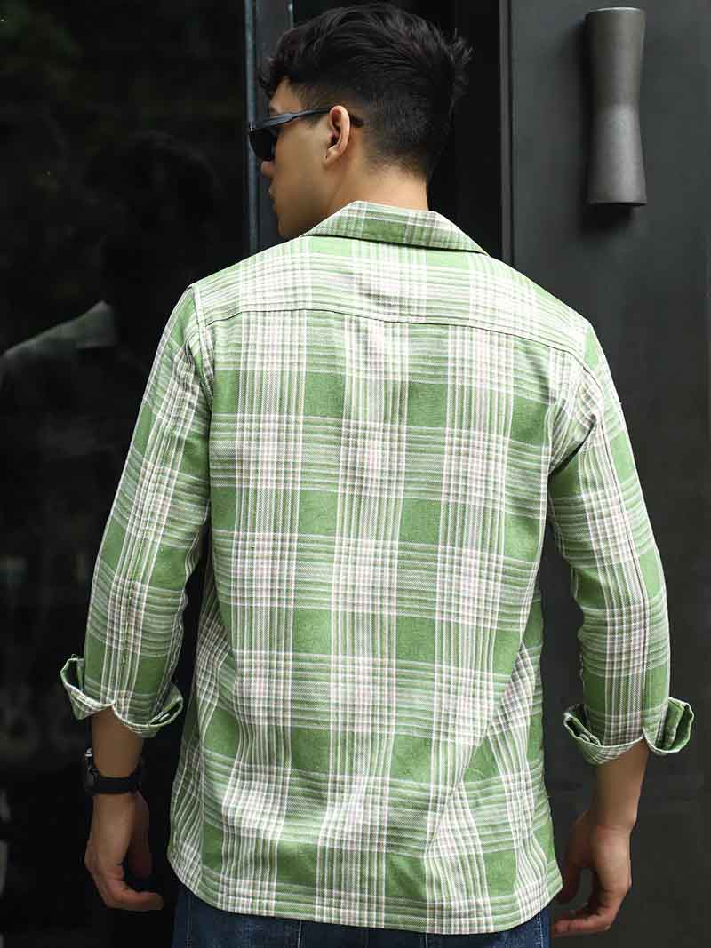 Fiore Blu Pear Green Check Shirt