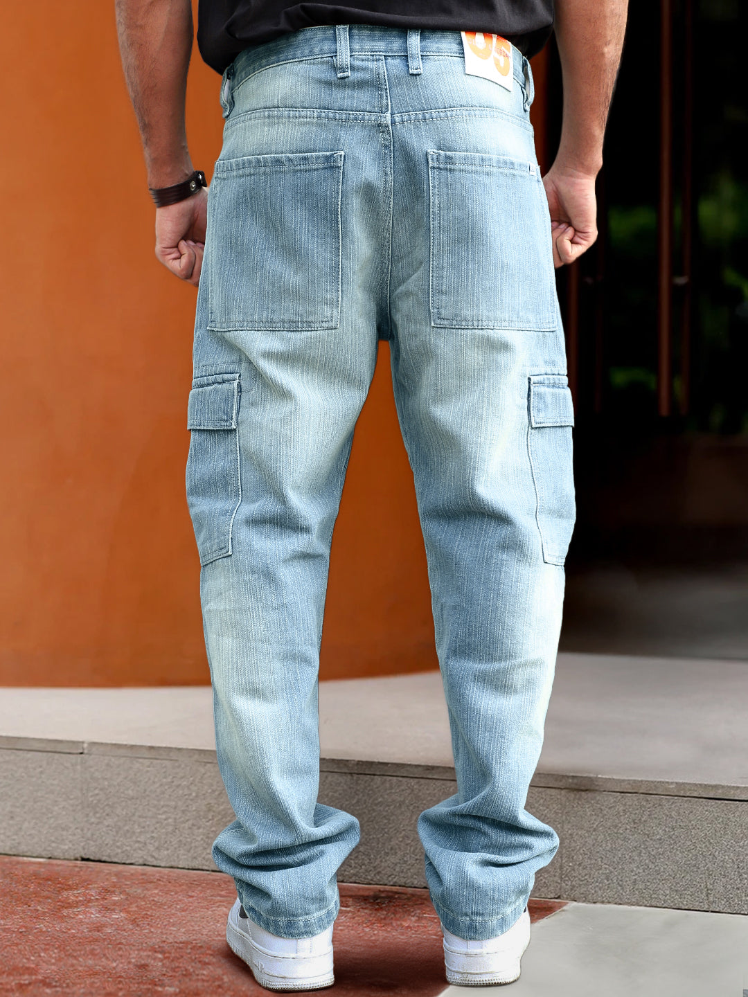 Twilight Fade Light Blue Denim Cargo