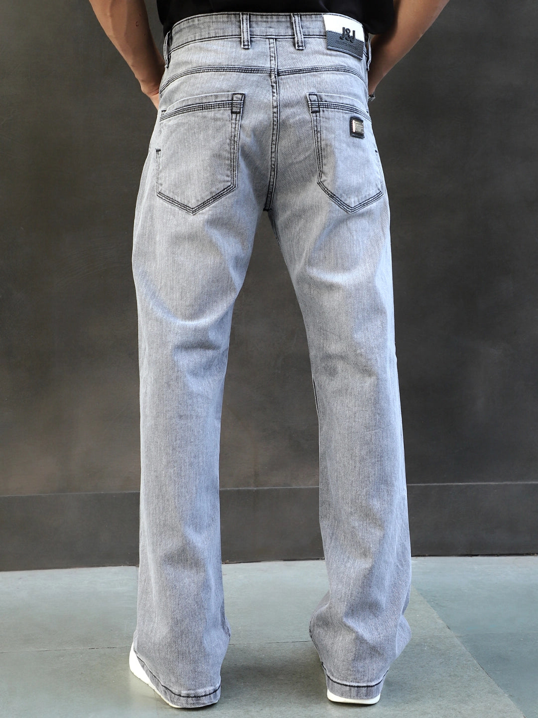 Valente Light Grey Denim Bootcut Jeans