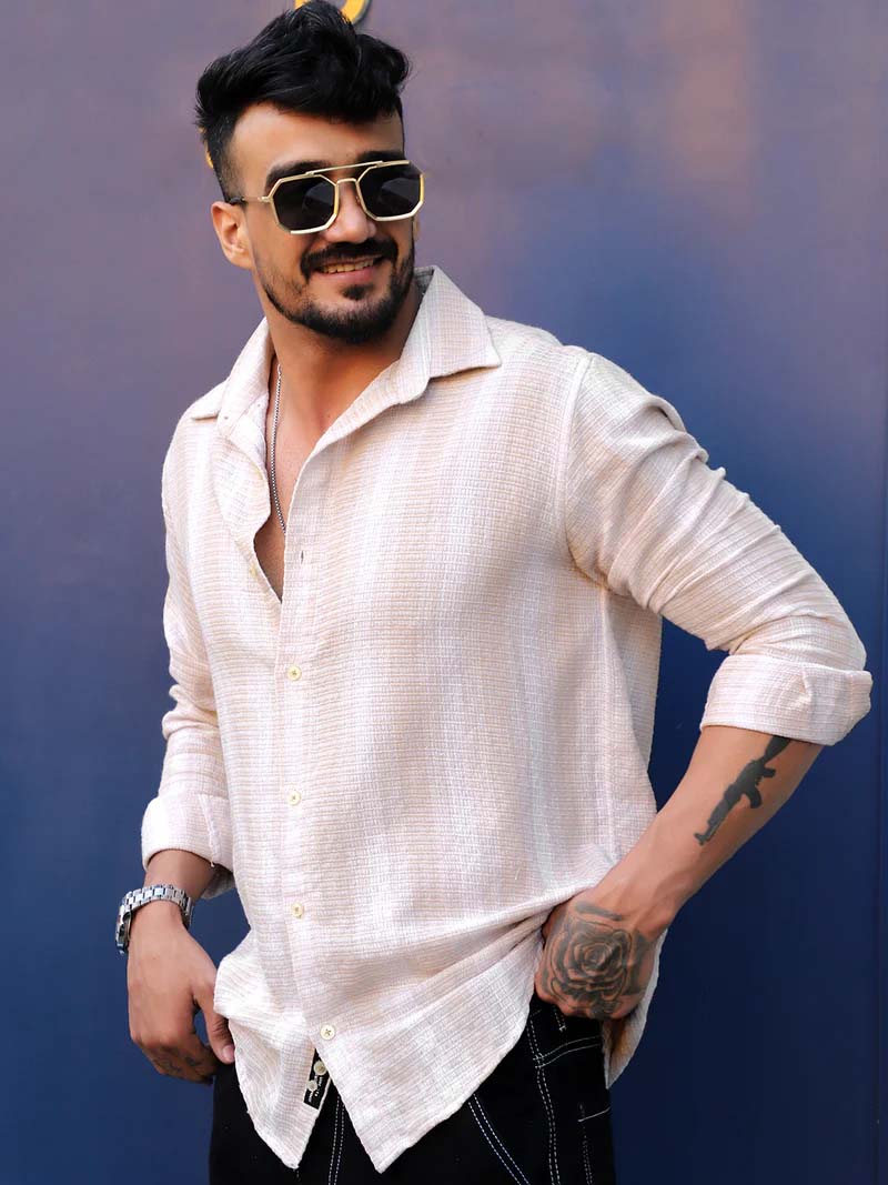 Timeless Beige Full Sleeve Shirt