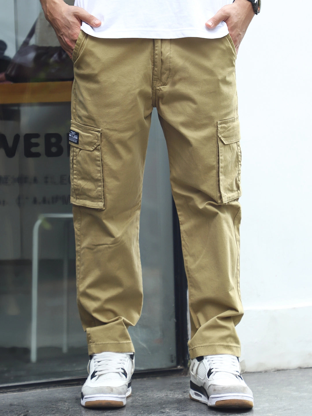 Fleck 22 Khaki Baggy Fit Cotton Cargo