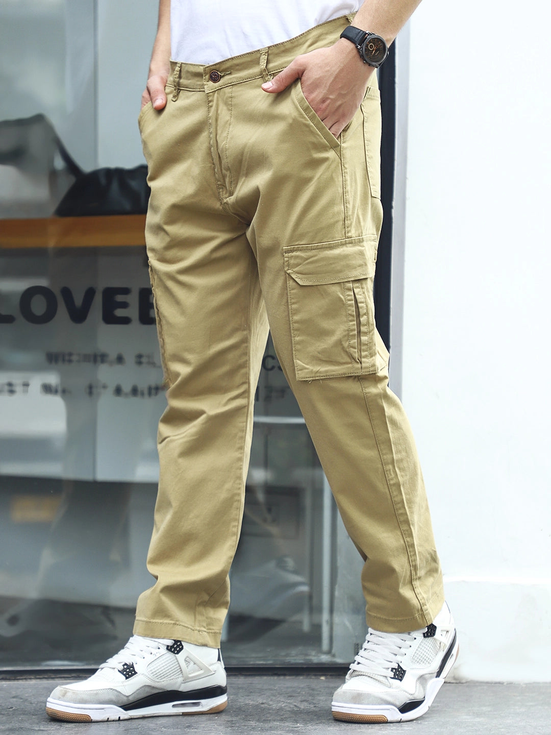 Fleck 22 Khaki Baggy Fit Cotton Cargo