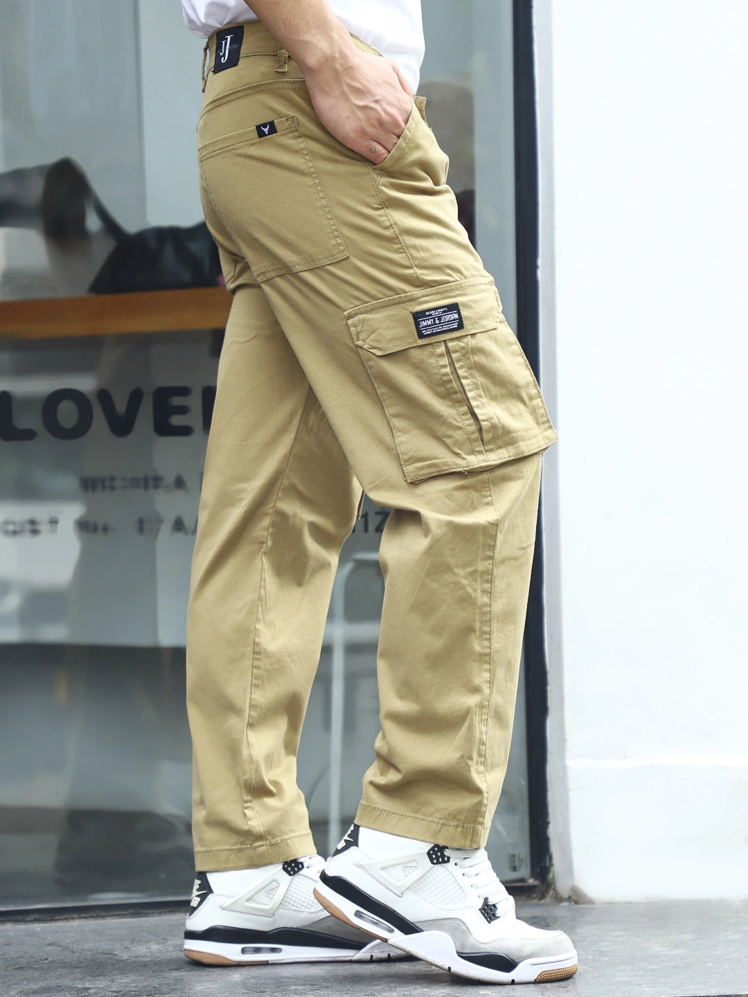 Fleck 22 Khaki Baggy Fit Cotton Cargo