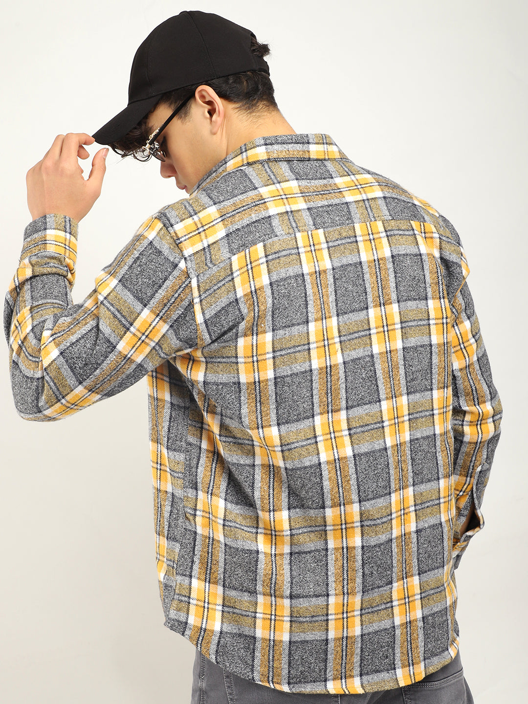 Storm Twill BLACK & Grey Flannel Check Shirt