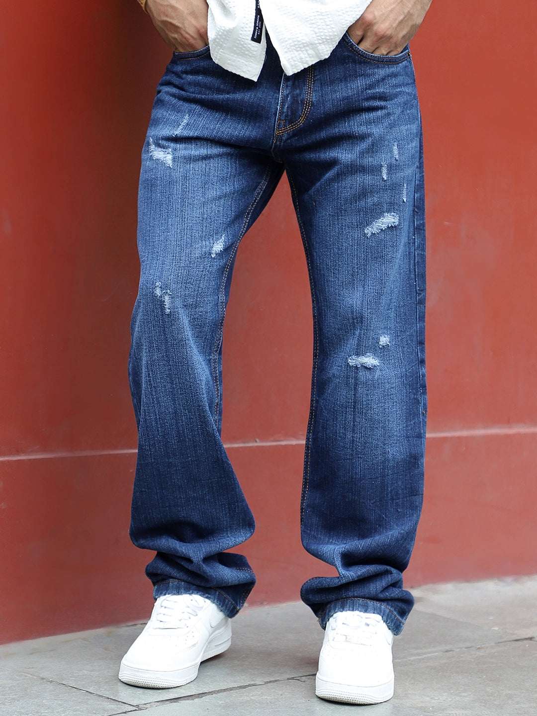 Oliver Dark Cabal Blue Denim Straight Fit Jeans