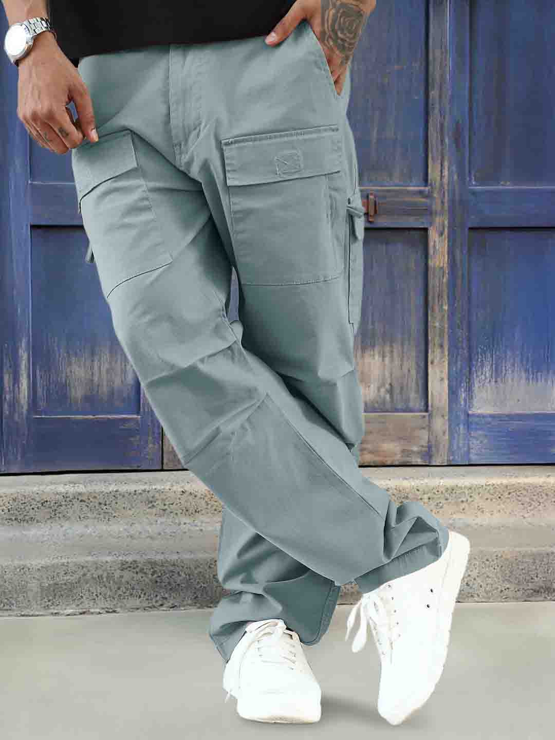 Riverside Chrome Grey Cotton Cargo