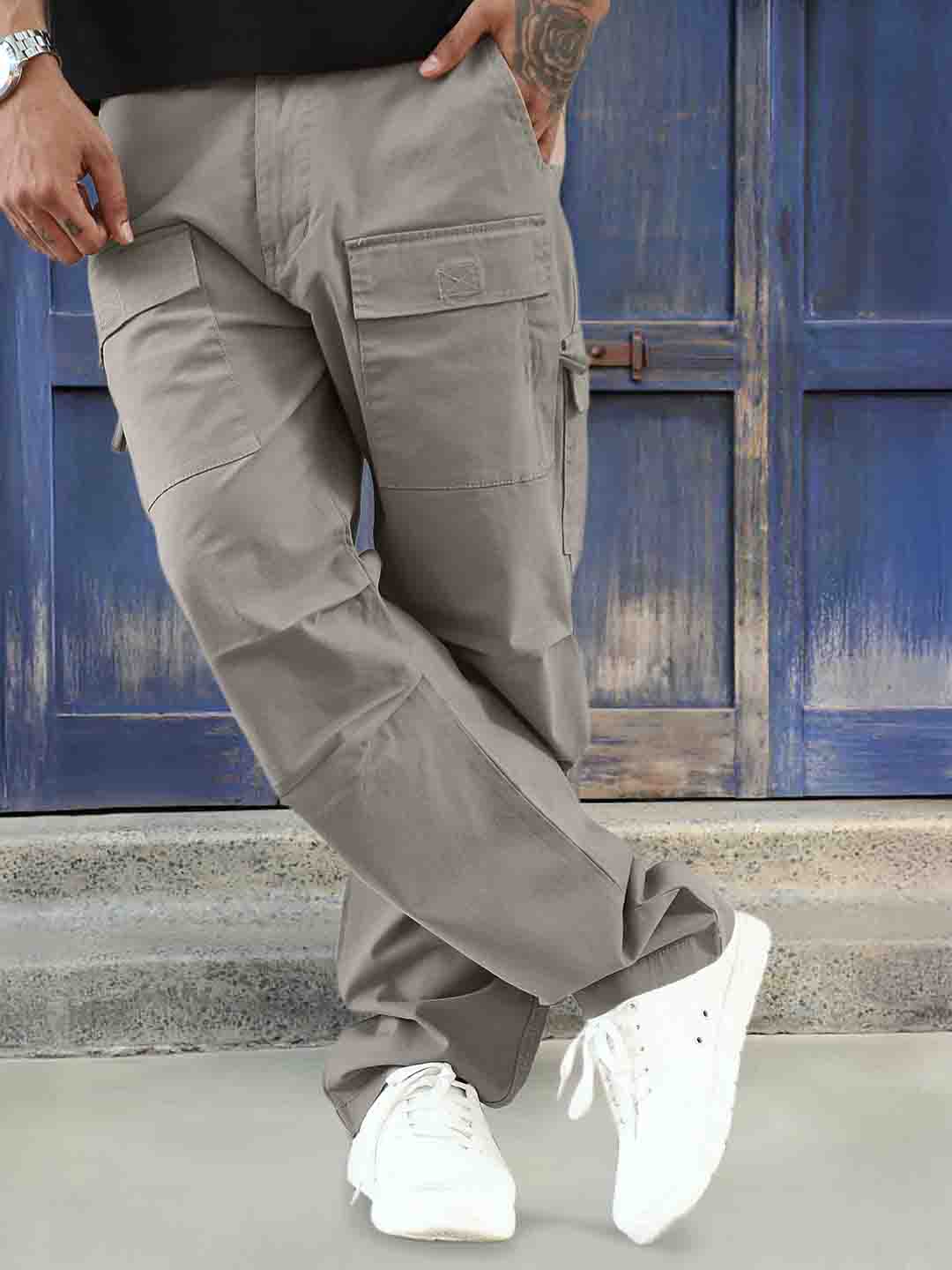 Riverside Stone Grey Cotton Cargo