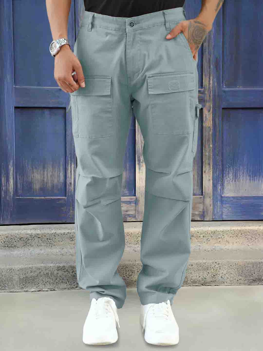 Riverside Chrome Grey Cotton Cargo