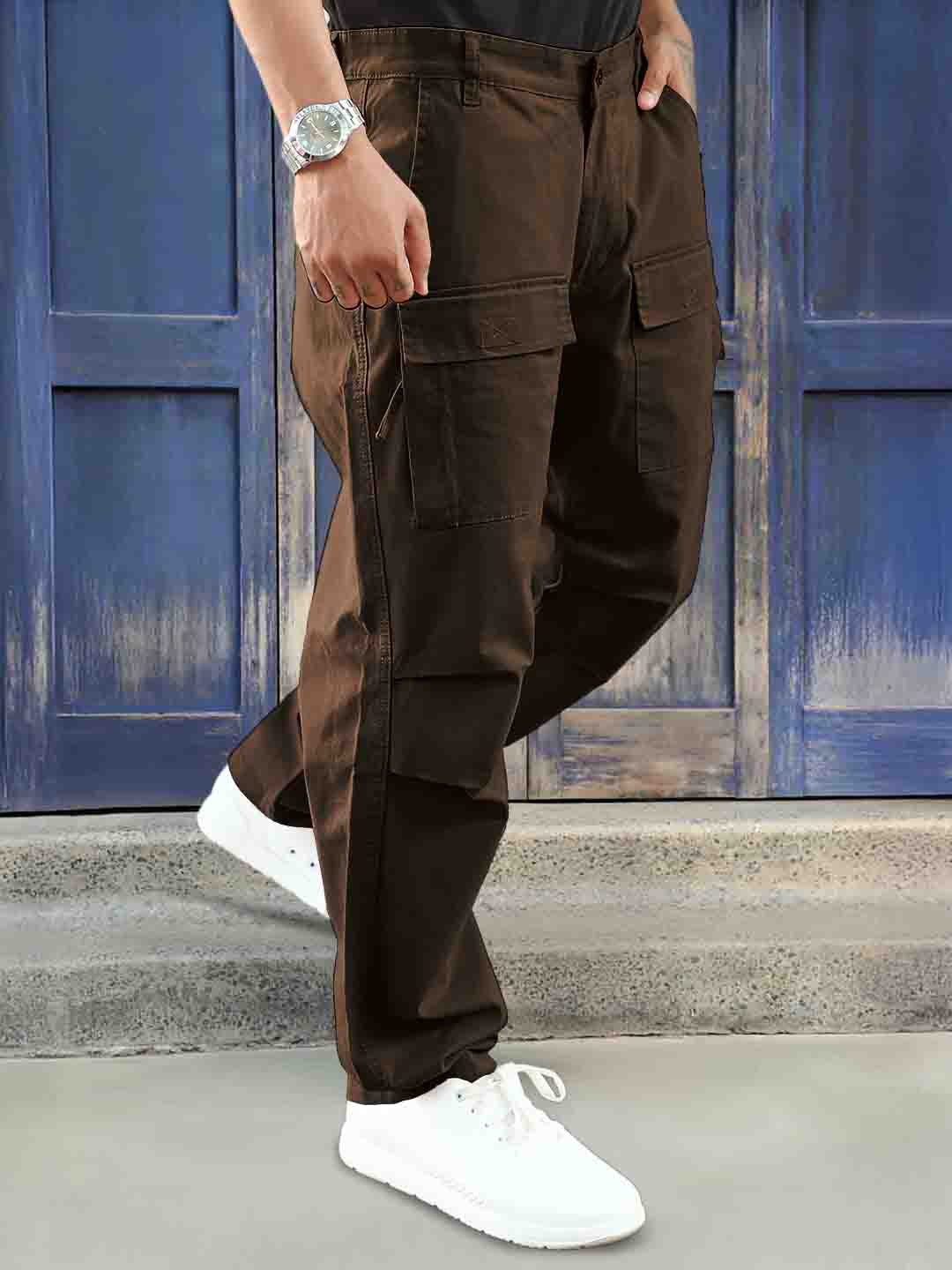 Riverside Dark Brown Cotton Cargo