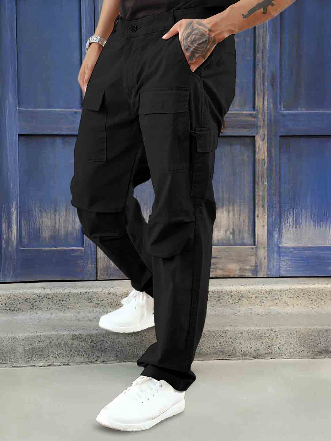 Riverside Black Cotton Cargo