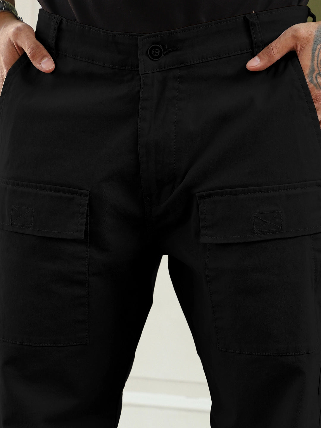 Riverside Black Cotton Cargo