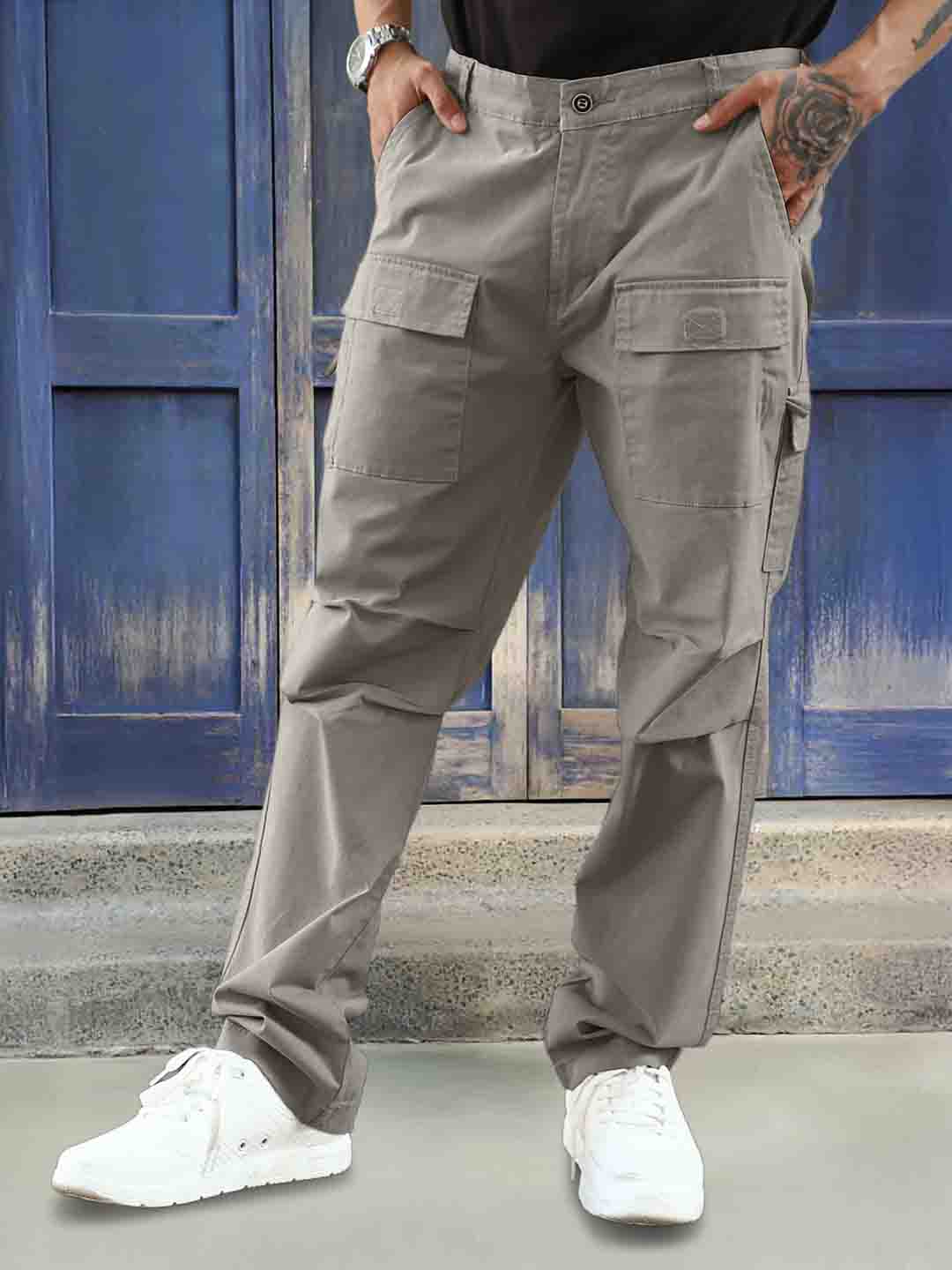 Riverside Stone Grey Cotton Cargo