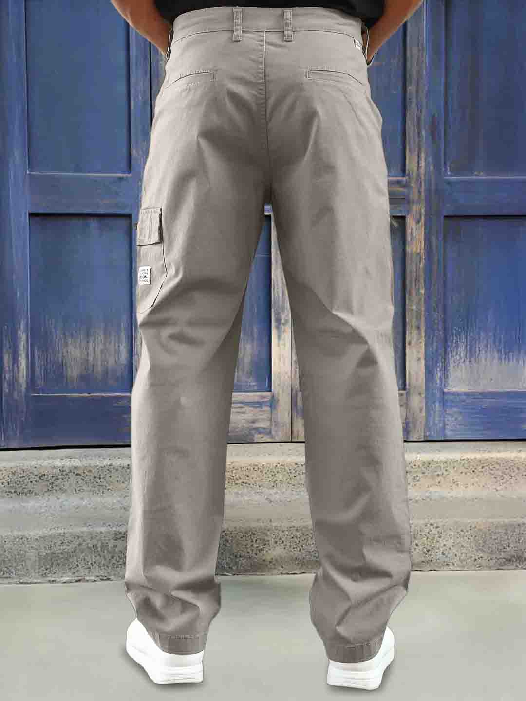 Riverside Stone Grey Cotton Cargo