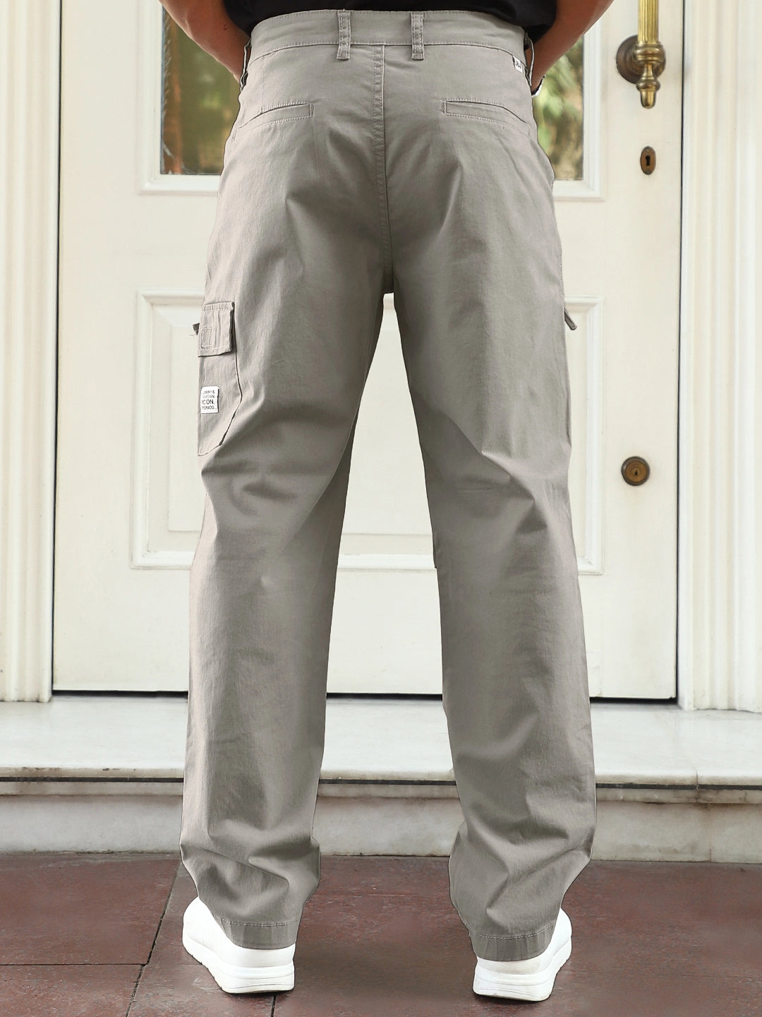 Riverside Stone Grey Cotton Cargo