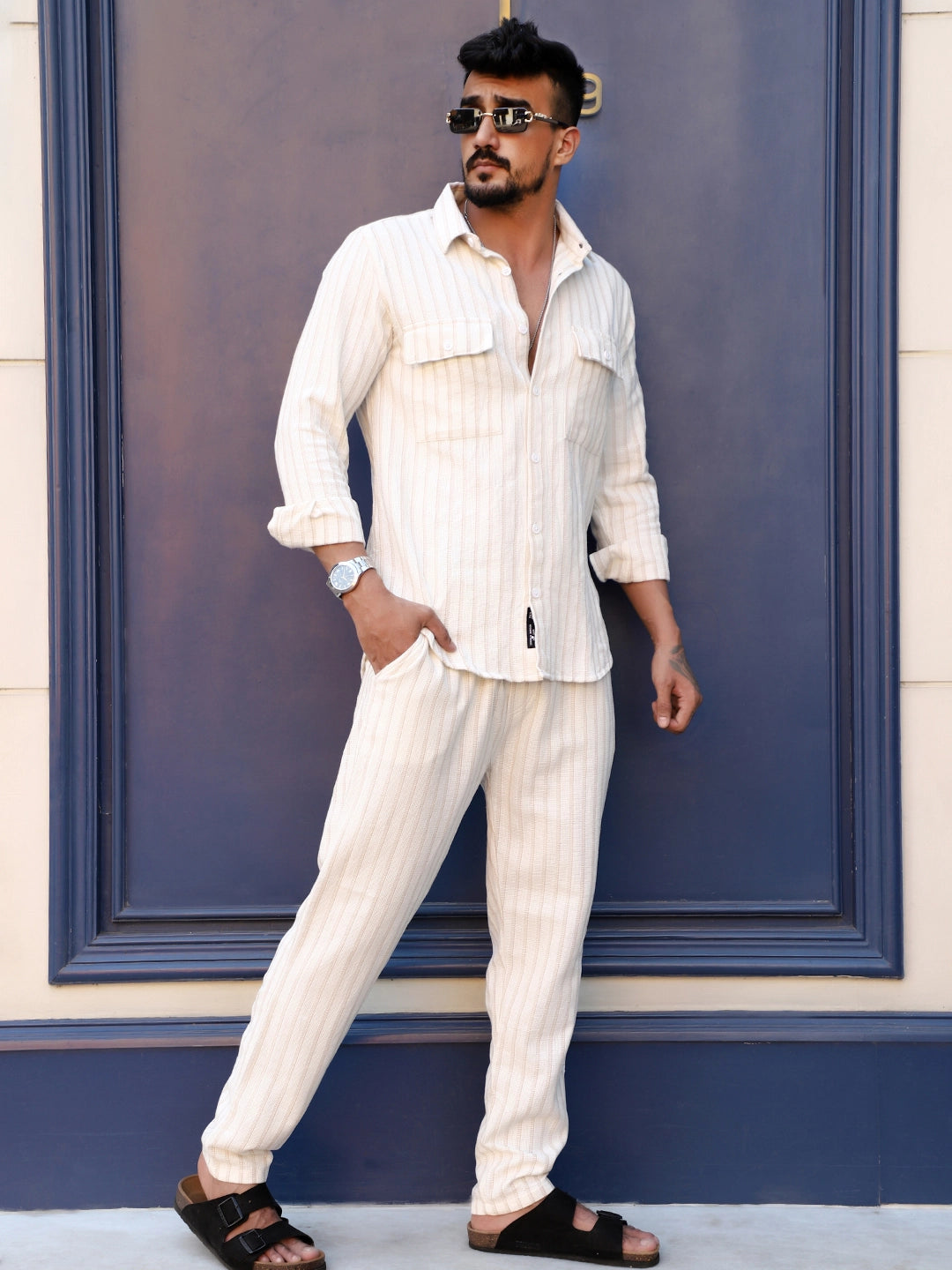 Rolls Rhythm Brown Stripe Co Ord Set