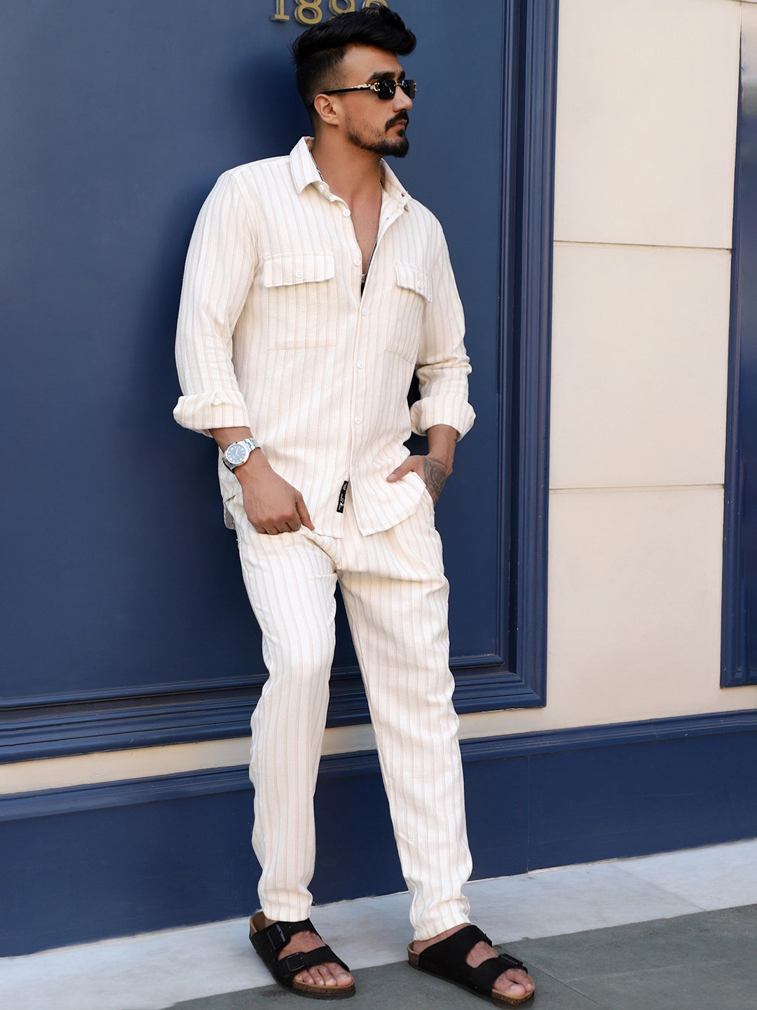 Rolls Rhythm Brown Stripe Co Ord Set