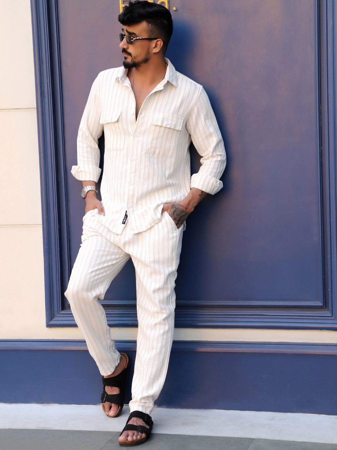 Rolls Rhythm Brown Stripe Co Ord Set