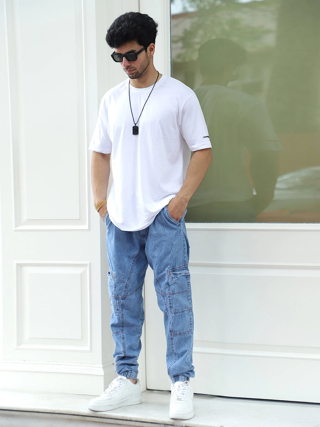 Skyline Light Blue Denim Joggers