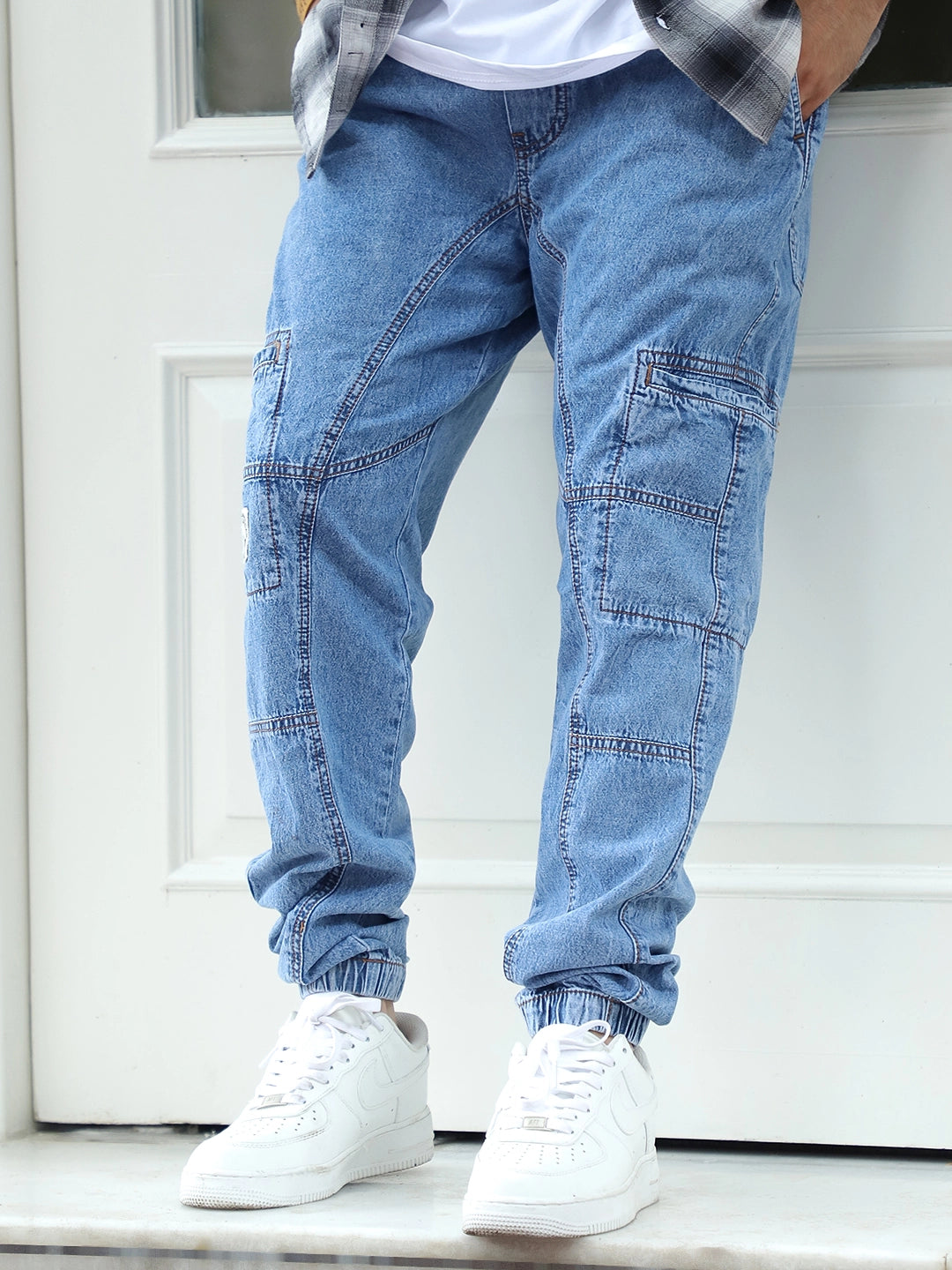 Skyline Light Blue Denim Joggers