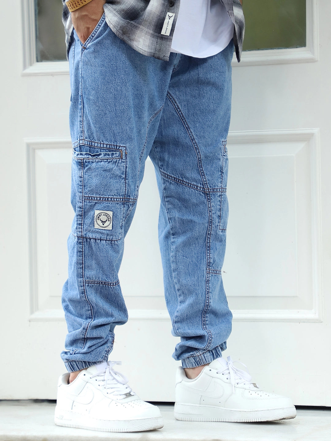 Skyline Light Blue Denim Joggers