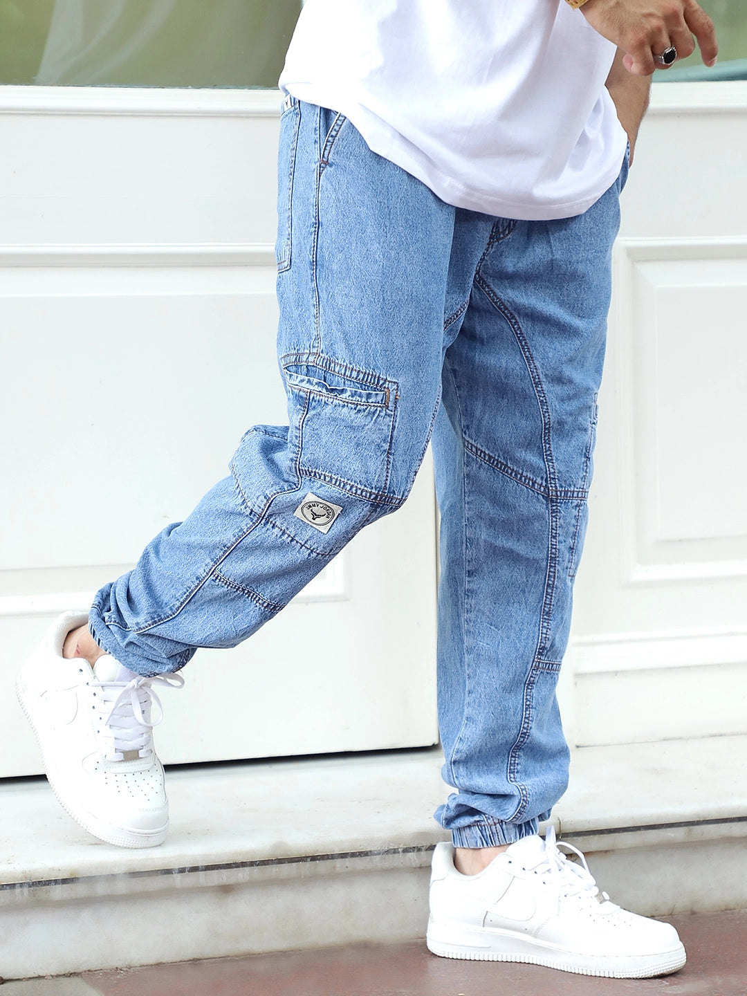 Skyline Light Blue Denim Joggers