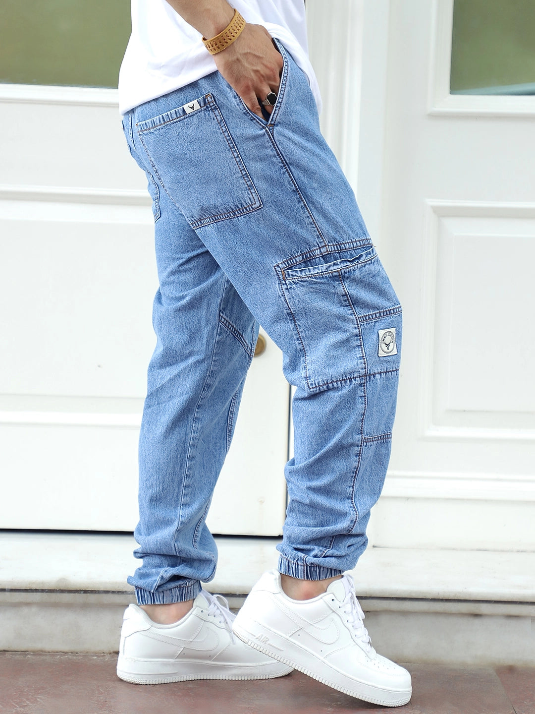 Skyline Light Blue Denim Joggers